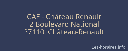 CAF - Château Renault