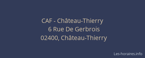 CAF - Château-Thierry
