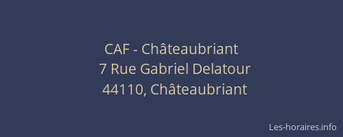 CAF - Châteaubriant