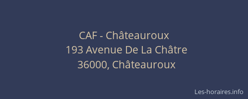 CAF - Châteauroux
