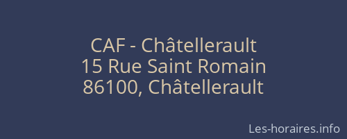 CAF - Châtellerault