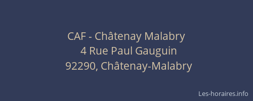 CAF - Châtenay Malabry