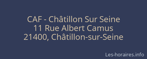 CAF - Châtillon Sur Seine