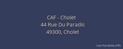 CAF - Cholet