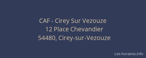 CAF - Cirey Sur Vezouze