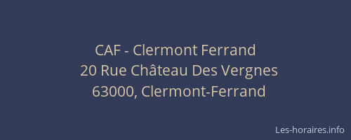 CAF - Clermont Ferrand
