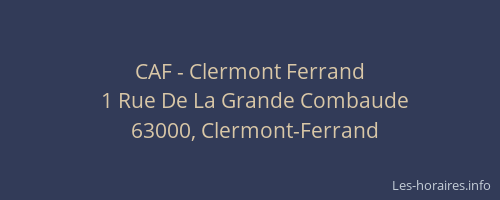 CAF - Clermont Ferrand