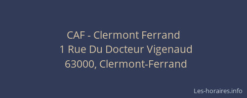 CAF - Clermont Ferrand