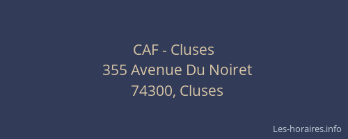 CAF - Cluses
