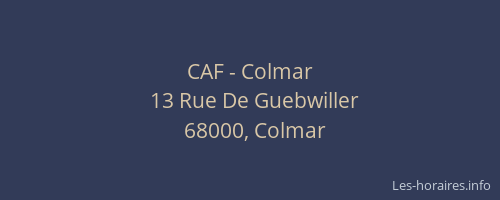 CAF - Colmar