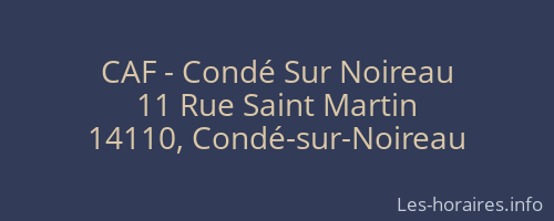 CAF - Condé Sur Noireau