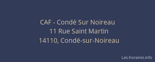 CAF - Cond&eacute; Sur Noireau