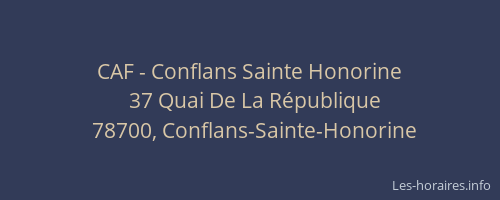 CAF - Conflans Sainte Honorine