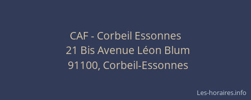 CAF - Corbeil Essonnes