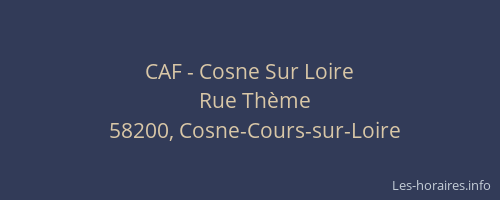 CAF - Cosne Sur Loire