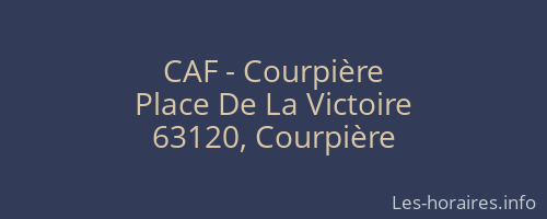 CAF - Courpière