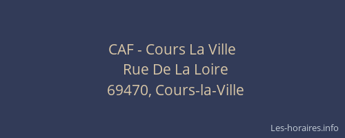 CAF - Cours La Ville