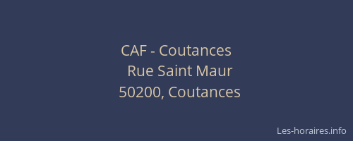 CAF - Coutances