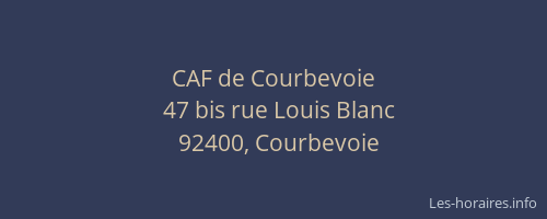 CAF de Courbevoie