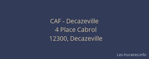 CAF - Decazeville