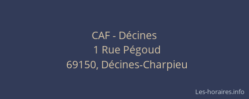 CAF - Décines