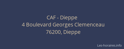 CAF - Dieppe