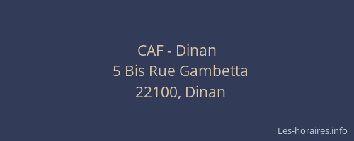 CAF - Dinan