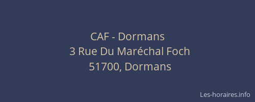 CAF - Dormans