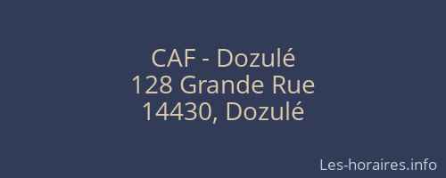 CAF - Dozulé