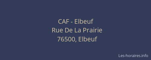 CAF - Elbeuf