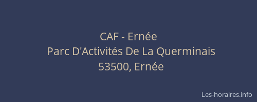 CAF - Ern&eacute;e