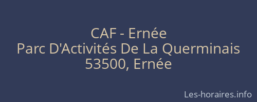CAF - Ernée