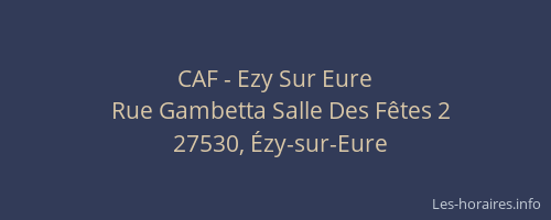 CAF - Ezy Sur Eure