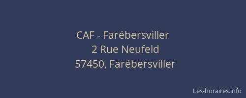 CAF - Far&eacute;bersviller