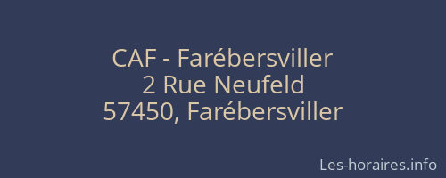 CAF - Farébersviller