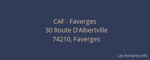 CAF - Faverges
