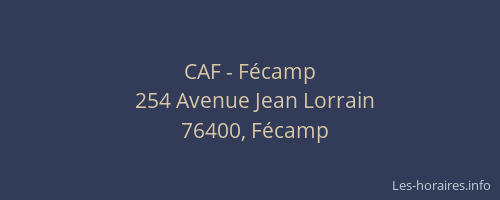 CAF - Fécamp