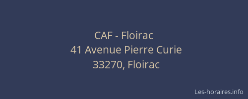 CAF - Floirac
