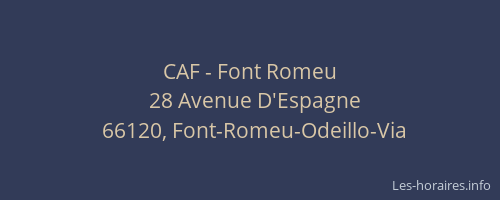 CAF - Font Romeu