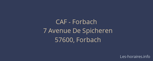 CAF - Forbach