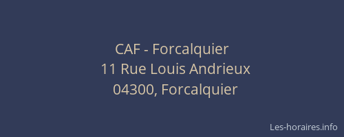 CAF - Forcalquier