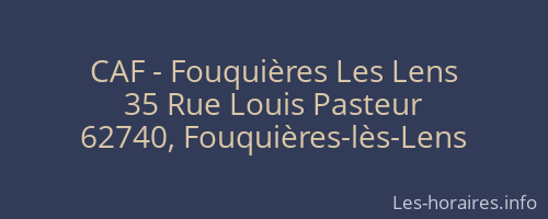 CAF - Fouquières Les Lens