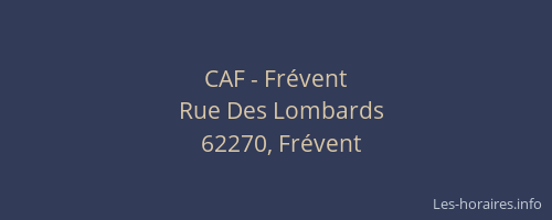 CAF - Frévent
