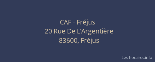 CAF - Fréjus