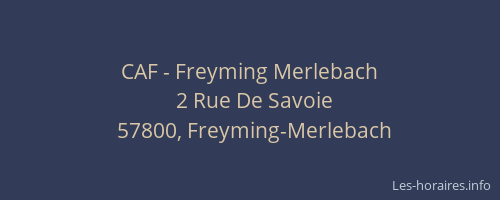 CAF - Freyming Merlebach