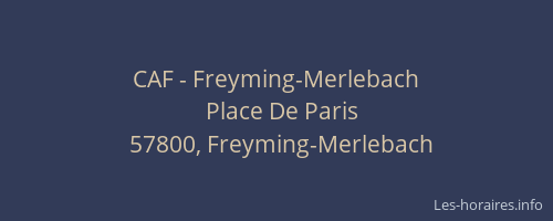 CAF - Freyming-Merlebach