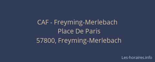 CAF - Freyming-Merlebach