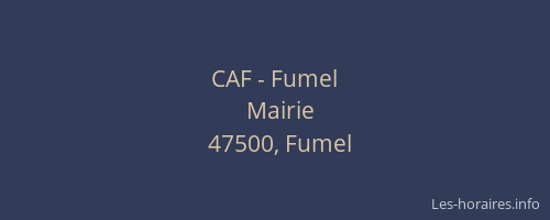 CAF - Fumel
