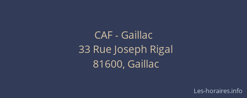 CAF - Gaillac