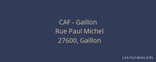 CAF - Gaillon